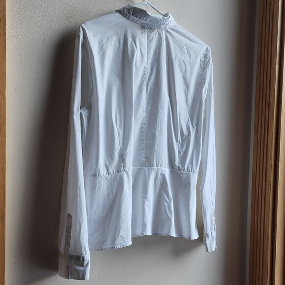 Talbots Crisp White Cotton Blend Button Down Shirt Size 16 - Picture 12 of 15